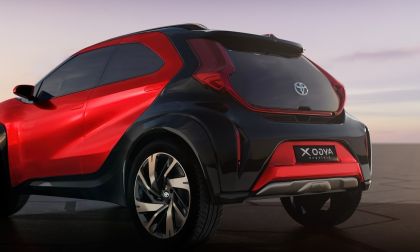 2022 Toyota Aygo X Prologue Sparkling Chilli Red profile back end