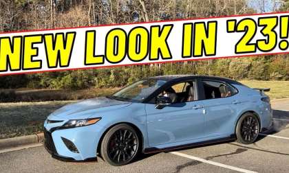 2022 Toyota Camry TRD Cavalry Blue profile view