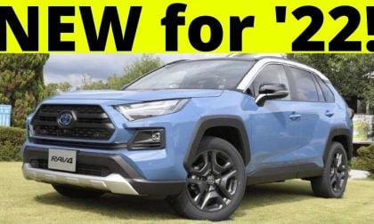 2022 Toyota RAV4 Cavalry Blue profile view and front end
