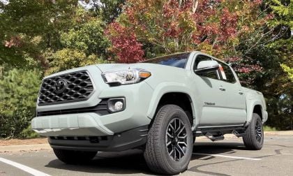 2022 Toyota Tacoma TRD Sport Lunar Rock front end profile view
