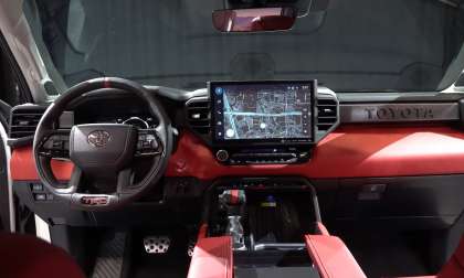 2022 Toyota Tundra interior TRD Pro multimedia cockpit red