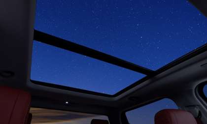 2022 Toyota Tundra panoramic moonroof side view red seats