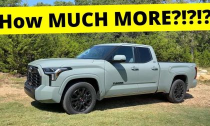 2022 Toyota Tundra SR5 Lunar Rock profile view and front end