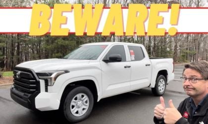 2022 Toyota Tundra SR CrewMax Super White front end profile view