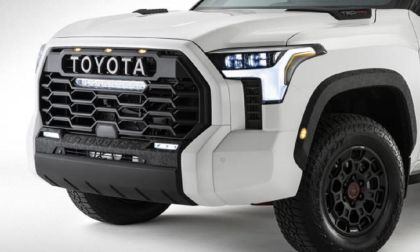 2022 Toyota Tundra TRD Pro white front end front grille