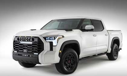 2022 Toyota Tundra TRD Pro White profile front end