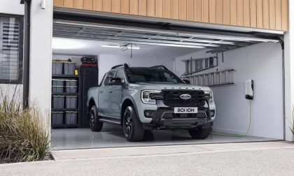 2023 Ford Ranger PHEV in garage