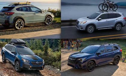 2023 Subaru Crosstrek, 2023 Forester, 2023 Outback, and 2023 Ascent