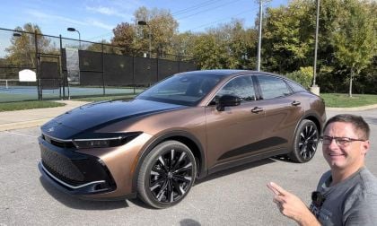 2023 Toyota Crown Platinum Bronze Age front end profile view