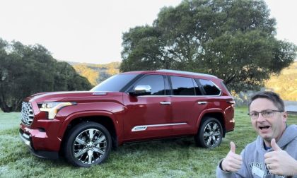 2023 Toyota Sequoia Capstone Supersonic Red profile view front end
