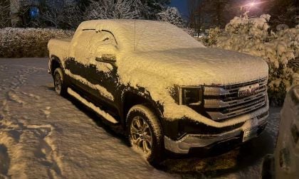 2025 GMC Sierra in the snow