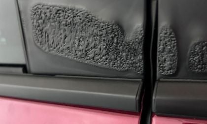 2025 Toyota Sienna damage - melted exterior plastic trim