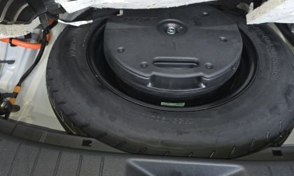 Image of Mazda CX-70 plug-in hybrid-electric vehicle spare tire by John Goreham