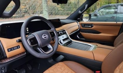 This is the 2026 Nissan Armada Platinum Reserve's front interior