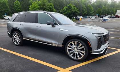 2026 Cadillac Vistiq which I parked when I was shopping groceries for my family and it shows the entire side view