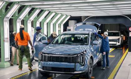 A Kia Sportage rolls off the Georgia assembly line