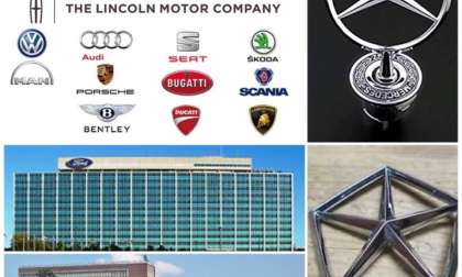 Headquarters at Dearborn for Ford, Wolfsburg for VW Group, and the brands they sell.