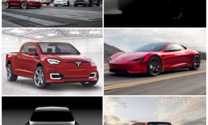Pictures of Tesla Model Range, Model Y Reveal, Model U pickup render (TruckTrend), and Roadster 2
