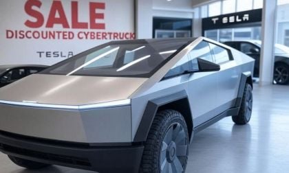 New Tesla Cybertruck discounted at a Tesla Service Center, image by Grok