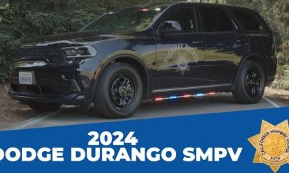 California Highway Patrol's new gas-gulping V8-powered patrol car is shown