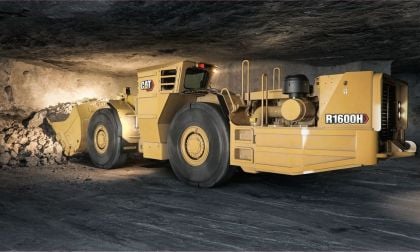 Caterpillar R1600H LHD loader in an underground mine