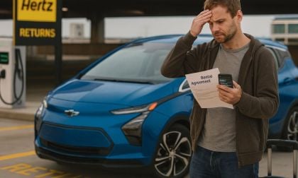 Blue Chevy Bolt EV rental problem