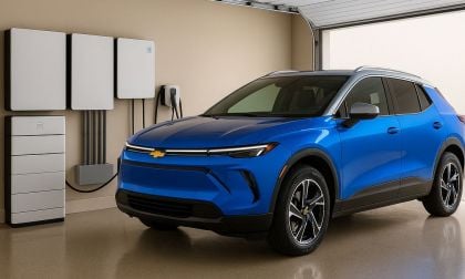 Chevy Equinox EV plugged into a GM Home Energy System