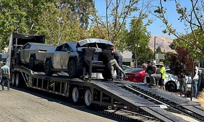 Driver Runs Tesla Cybertruck With Reverse Spaceship Sound