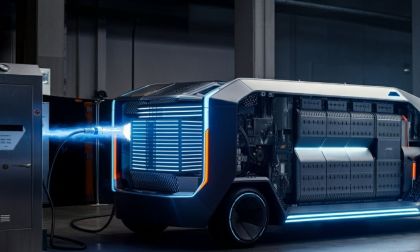 Gemini created image of an EV with a massive battery fast charging