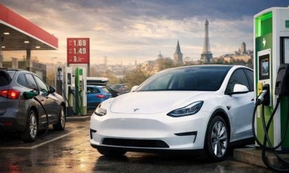 Tesla Model Y at a charger in Europe