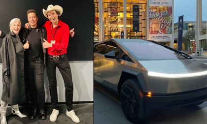 Elon, Kimbel, & Maye Musk, Tesla Cybertruck