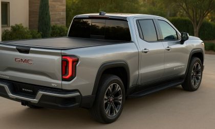 GMC Sierra EV with tonneau cover
