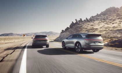 Grey Lucid SUV