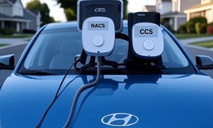 Hyundai Ioniq 5 with NACS and CCS Adapters