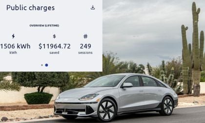 Front 3/4 Hyundai Ioniq 6, Gray, with Screenshots 