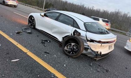 Wrecked Lucid Air