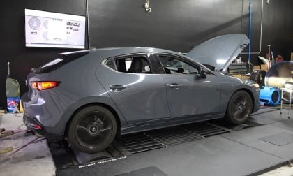 Mazda 3 hatchback 2.5 Turbo AWD on the dyno- before and after upgrades