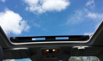 Image of a large glass moonroof by John Goreham