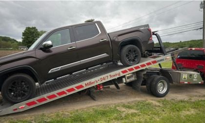 Nicholas' Toyota Getting Towed