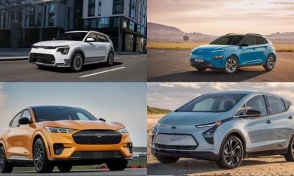 Kia Niro EV, Hyundai Kona EV, Ford Mach-E EV, and Chevy Bolt EV