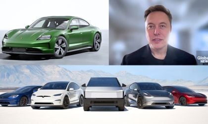 Elon Musk, Porsche Taycan, Tesla Model S, 3, X, Y, Cybertruck