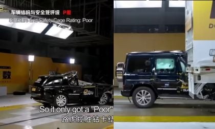 Range Rover VS Mercedes G-Wagon extreme crash test results