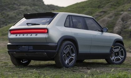 Rivian R2 Exterior next to mountain in background
