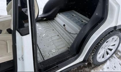 Tesla Model X where the back seat is missing