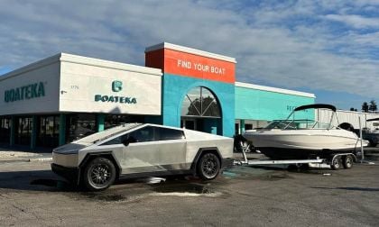Tesla Cybertruck covered in ice