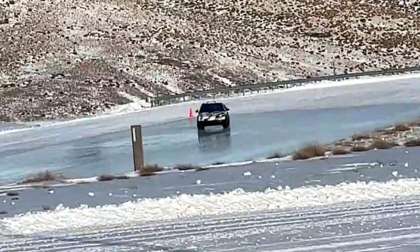 Tesla Cybertruck Shows Electric Slide on The Ice