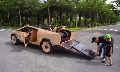 Wooden Tesla Cybertruck