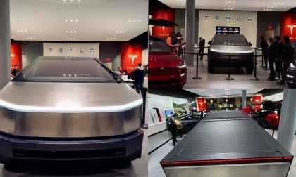 Tesla Cybertruck in showrooms