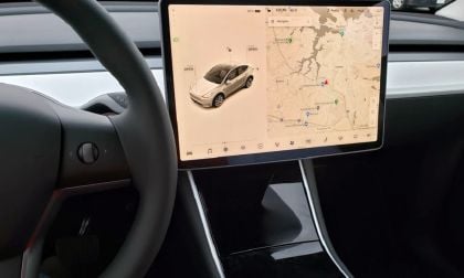 Image of Tesla Model Y screen by John Goreham