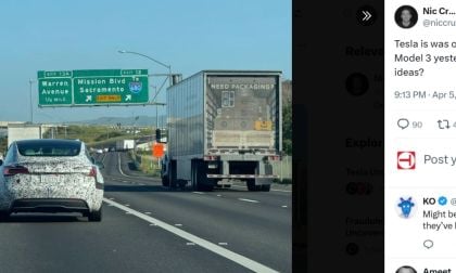 Tesla Prototype Caught on Camera Hinting at New Changes for the Model 3